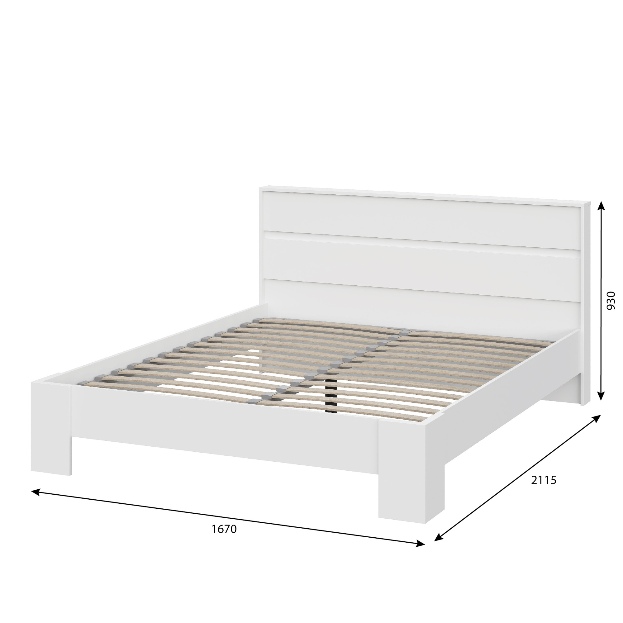 Люмо Кровать КР 03 1670х928х2114 (БЕЛ/БЕЛ)