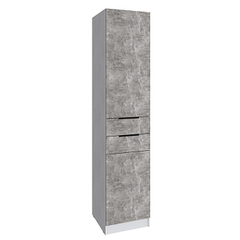 Шкаф Мадрид (0,5) с 2 ящиками белый/ателье светлое