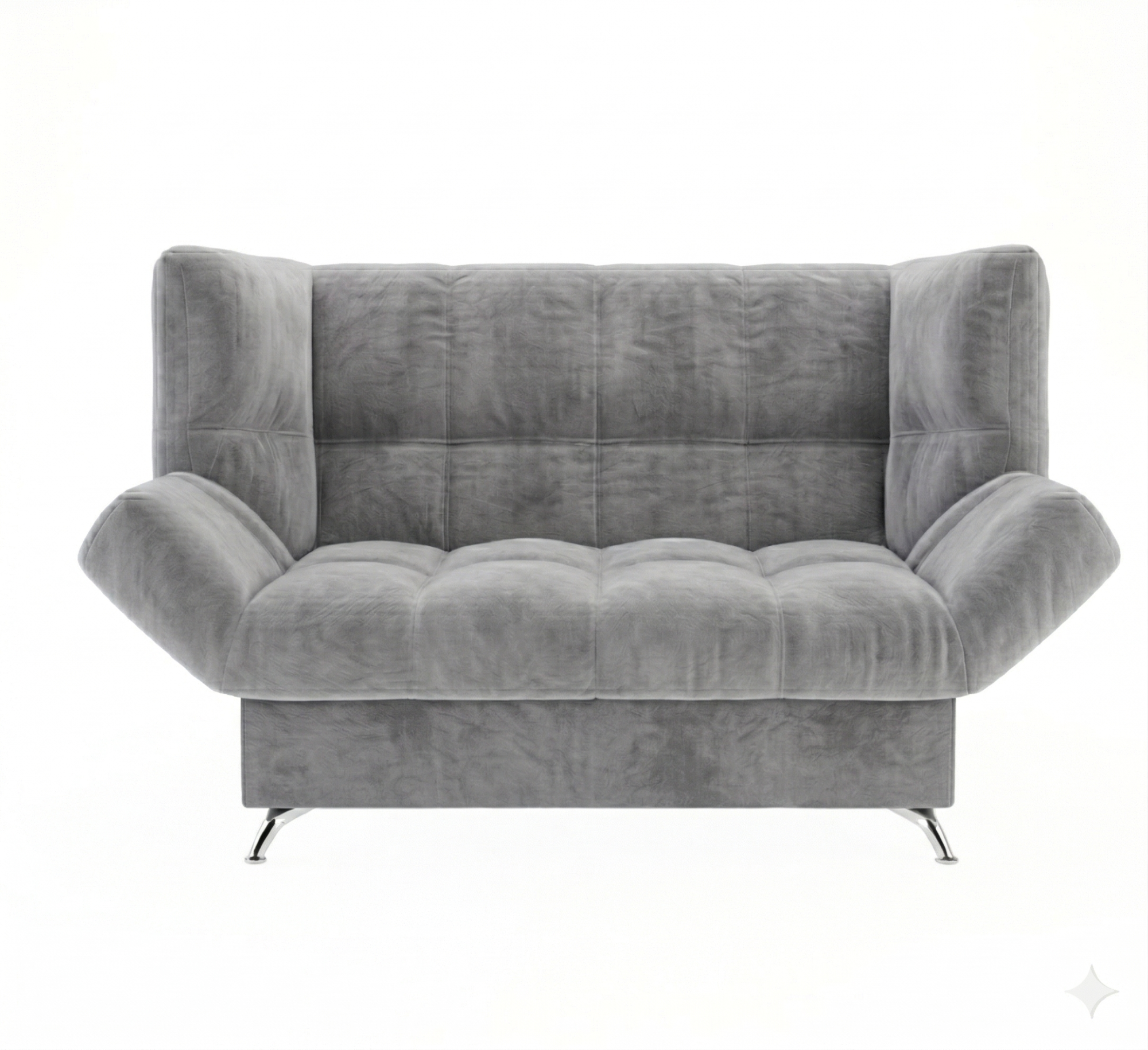 Диван Клик-кляк 8 ДК прямой Тк.CONNECT 82 UNIQ серый 1 кат Апогей