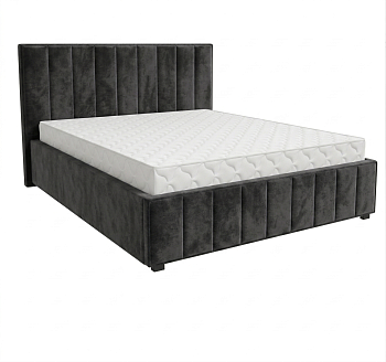 Кровать Кордова-1 1,6*2,0 с П.М. Тк. NEVADA NEW 09 графит 2 кат  Апогей
