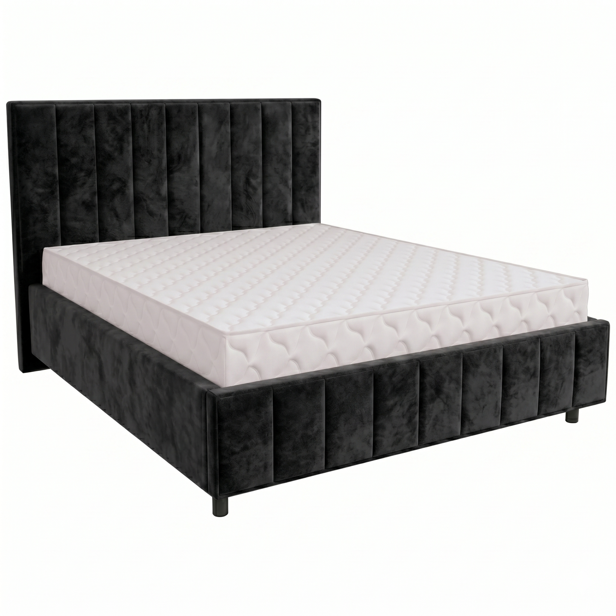 Кровать Кордова-3 1,4*2,0 с П.М. Тк.Sensey black onyx 3 кат  Апогей