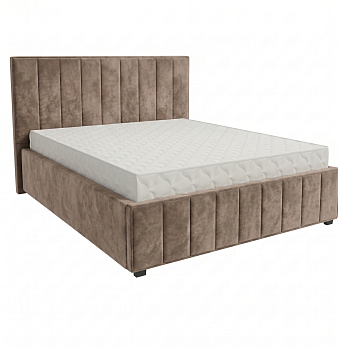 Кровать Кордова-1 1,6*2,0 с П.М. Тк. Небби 014 бежевый 5 кат  Апогей
