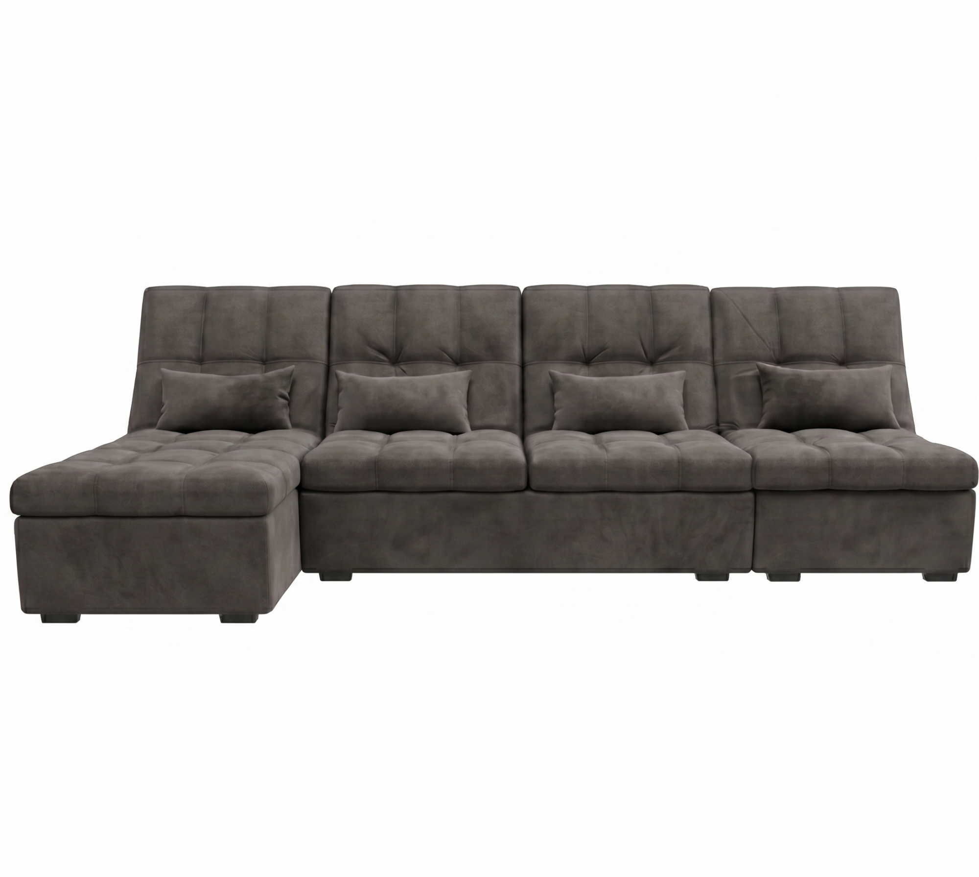 Диван угловой София-2.1 ДКУ латы Тк.Monaco 06 Grey 1 кат Апогей