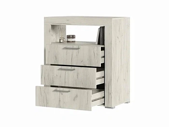 ГРАНД Комод К2 (800х917х449) Фасад ДУБ КРАФТ БЕЛЫЙ/Корпус ДУБ КРАФТ БЕЛЫЙ