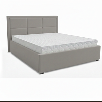 Кровать Квадро-1 1,6*2,0 с П.М. Тк.Боска ЛАЙТ VL-2301-18 светло серый 2 кат  Апогей