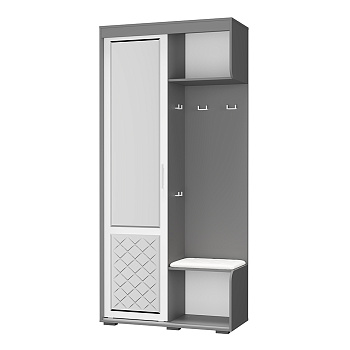 Прихожая "Варда" графит/белый