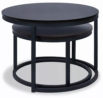 Стол Сфера журнальный ноги лофт черные Черное ЛДСП Железный уголь Висма