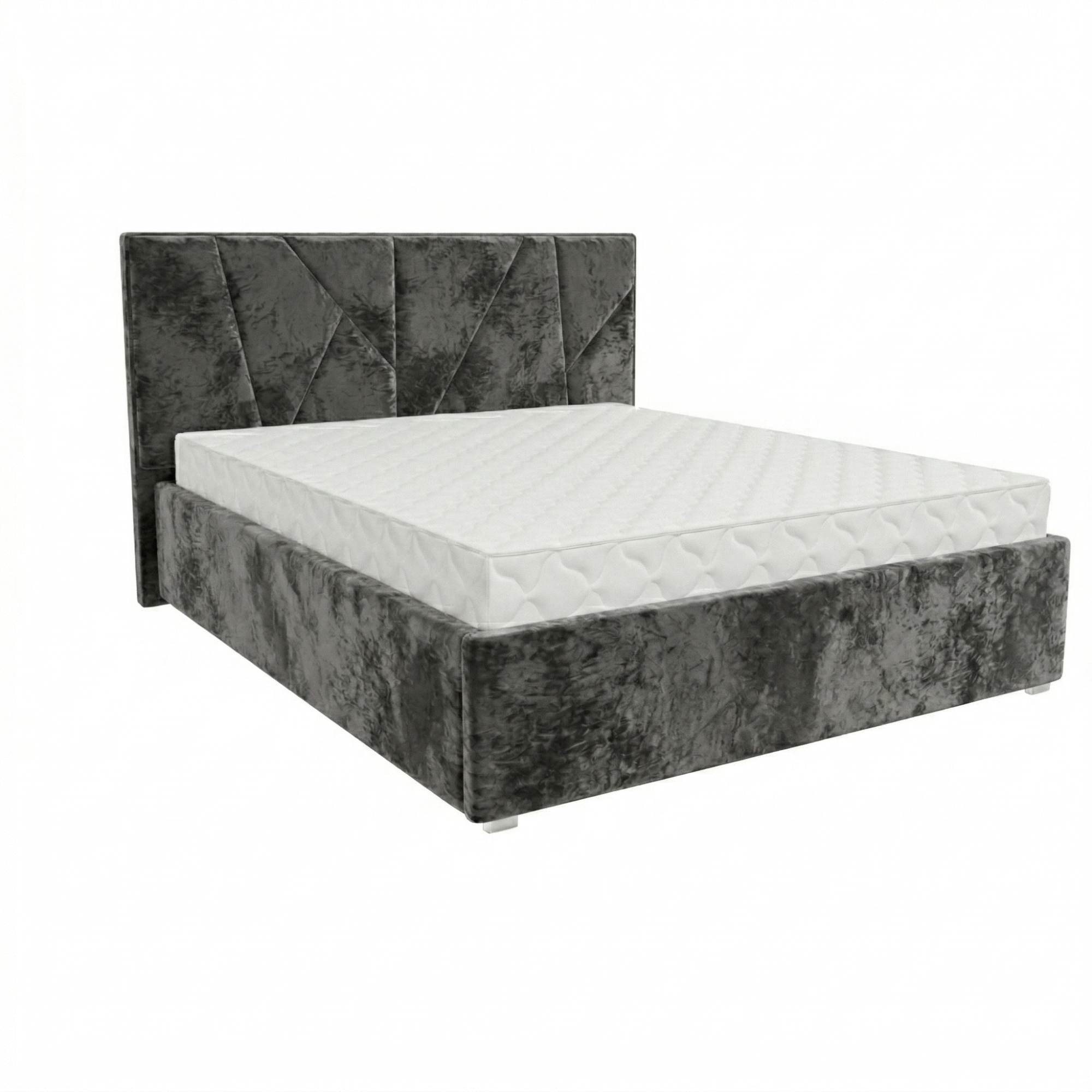 Кровать Рица-1 1,6*2,0 с П.М. Тк. Bremen 02 графит 3 кат  Апогей
