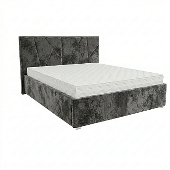 Кровать Рица-1 1,6*2,0 с П.М. Тк. Bremen 02 графит 3 кат  Апогей