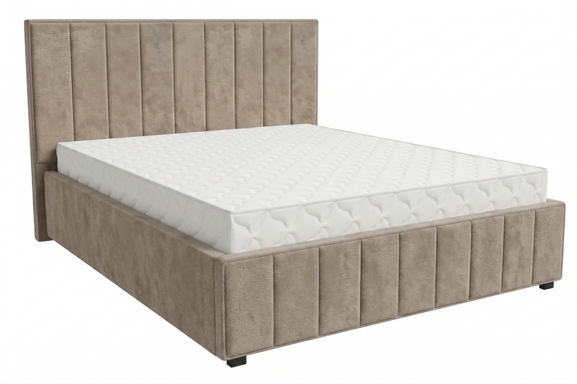 Кровать Кордова-1 1,6*2,0 с П.М. Тк. NEVADA NEW 06 коричневый 3 кат  Апогей