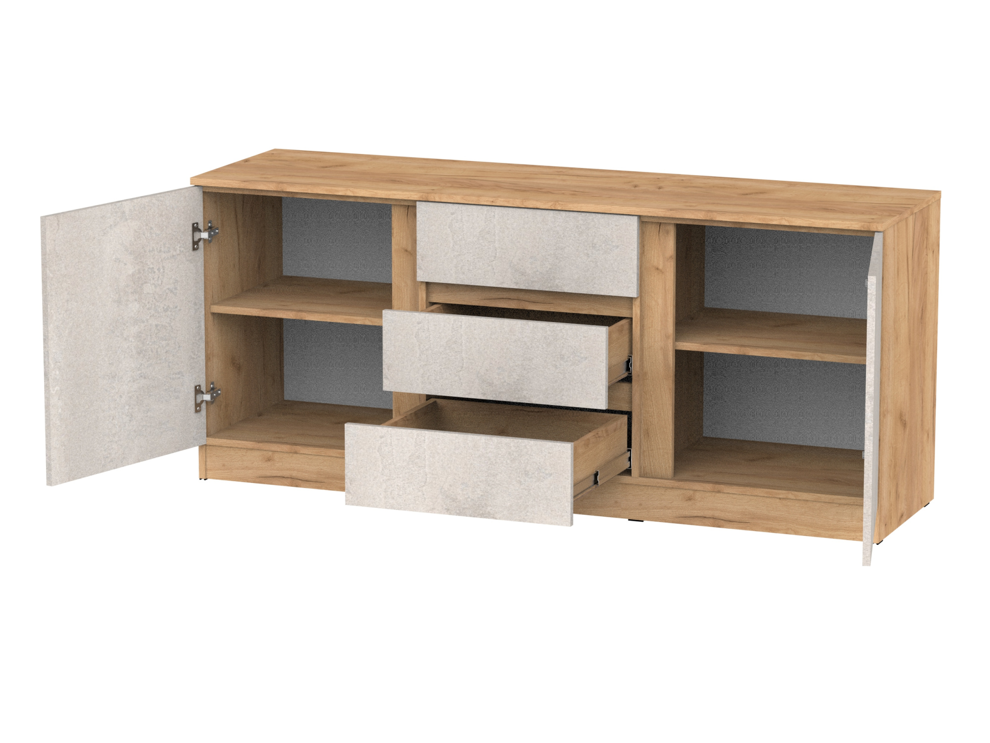 Комод БЕНТОН 2 створки 3 ящика 1601х692х450