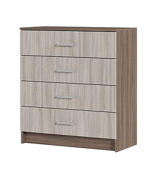 Спальня Комод 4 ящика ГАРМОНИЯ КМ 601 (0,85х0,934х0,408) фасад ШИМО СВЕТЛ/корпус ШИМО ТЕМН