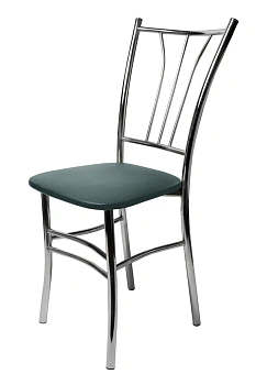 Стул хром "Трилогия" (Блисс кожзам графит)