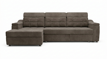 Диван угловой Бруно ДКУ-О NEW НБ левый Тк.LUMA 06 кофе с молоком 2 кат Апогей