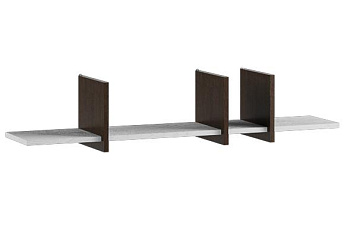 Гостиная Модена навесная полка МН-1 белый/венге