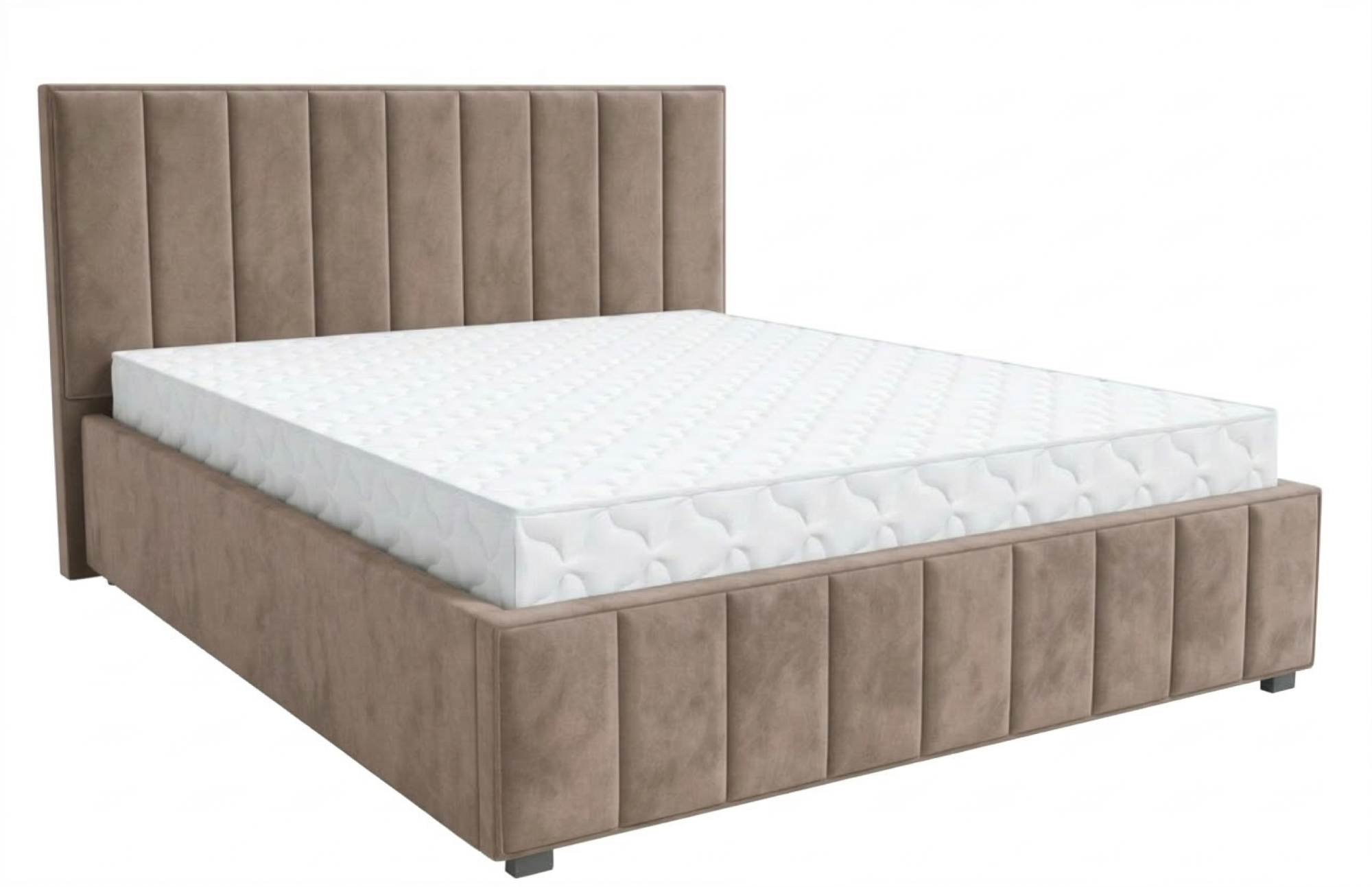 Кровать Кордова-1 1,8*2,0 с П.М. Тк. Небби 305 т.беж 5 кат  Апогей