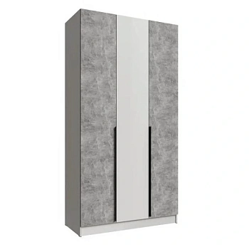 Шкаф Мадрид (1,2) без зеркала белый/ателье светлое