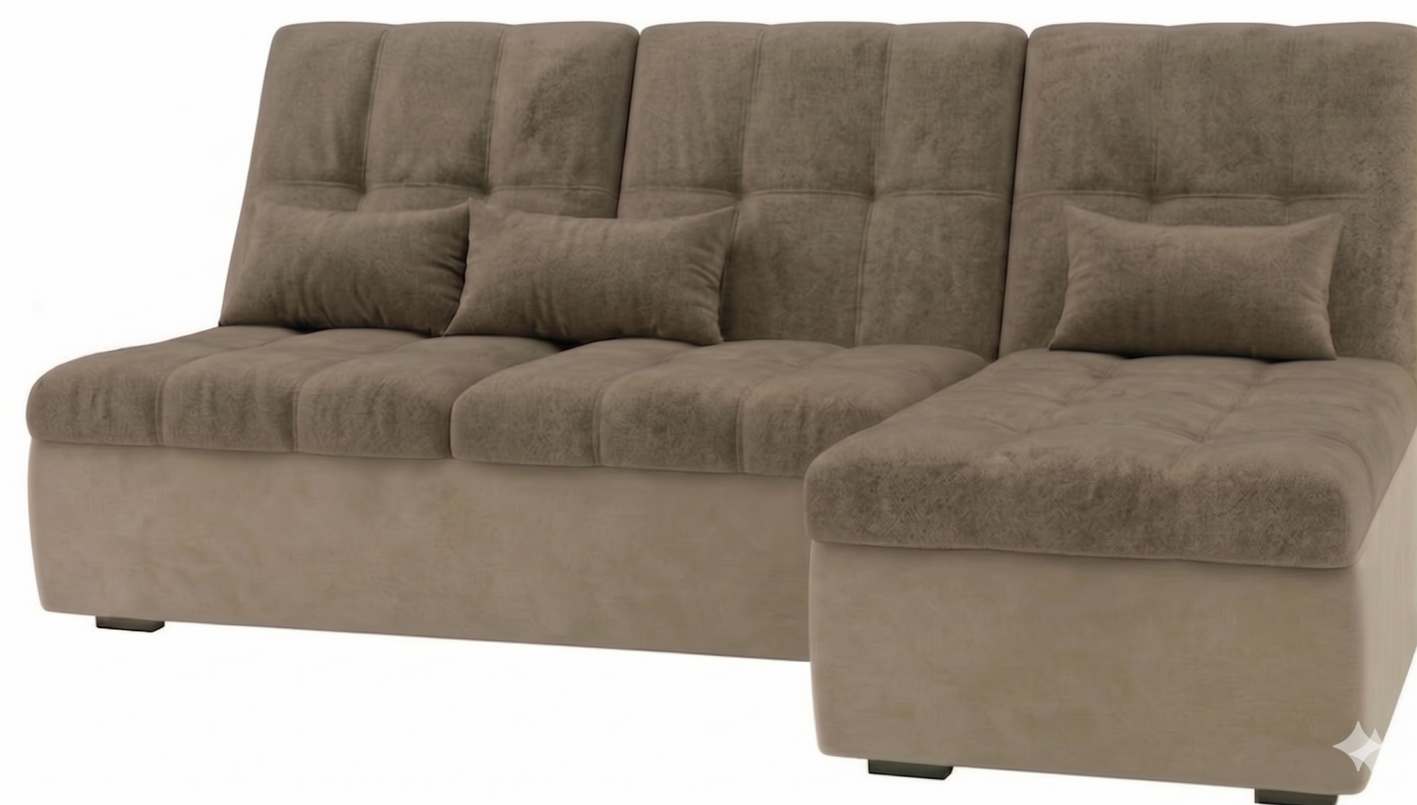 Диван угловой София-2 ДКУ-О латы Тк.Боска VL-1912-30 (песочно-коричневый)+Боск VL-1912-29 (песочно-б