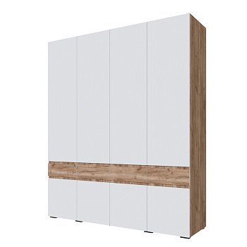 Шкаф Мерида (2,0) дуб крафт табачный/белый