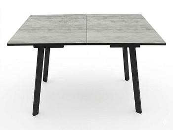 Стол Олимп раздвижной 1200(1530)*800 ноги лофт черные Черное Пл.7219 Мрамор грей Висма