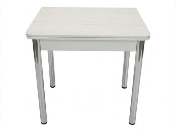 Стол Ломберный 800*600 мм (800*1200) ЛДСП Дуб крафт белый ноги хром