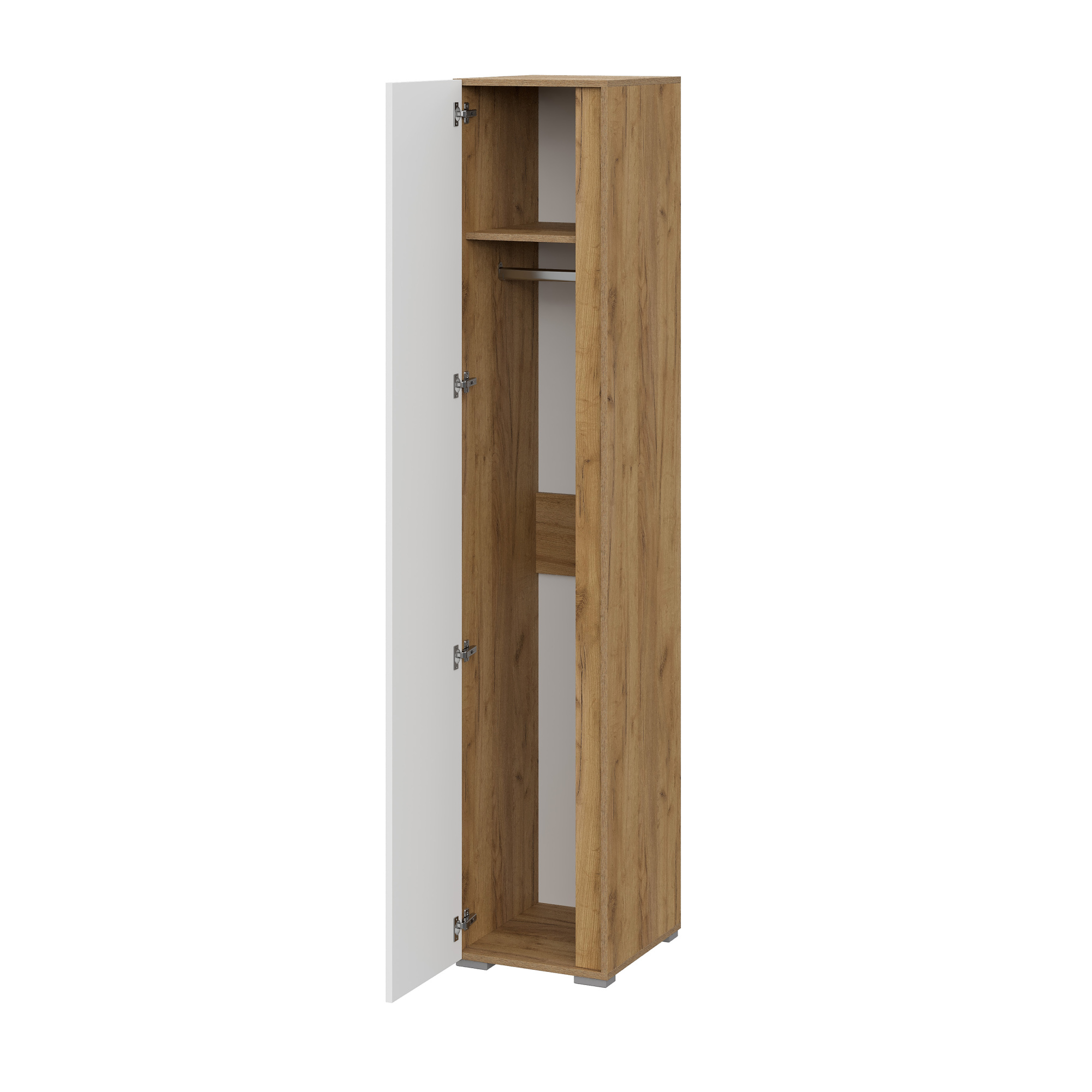 Люмо Пенал закрытый ПН 01 400х2100х460 (ДУБ КРАФТ ЗОЛОТО/БЕЛ)