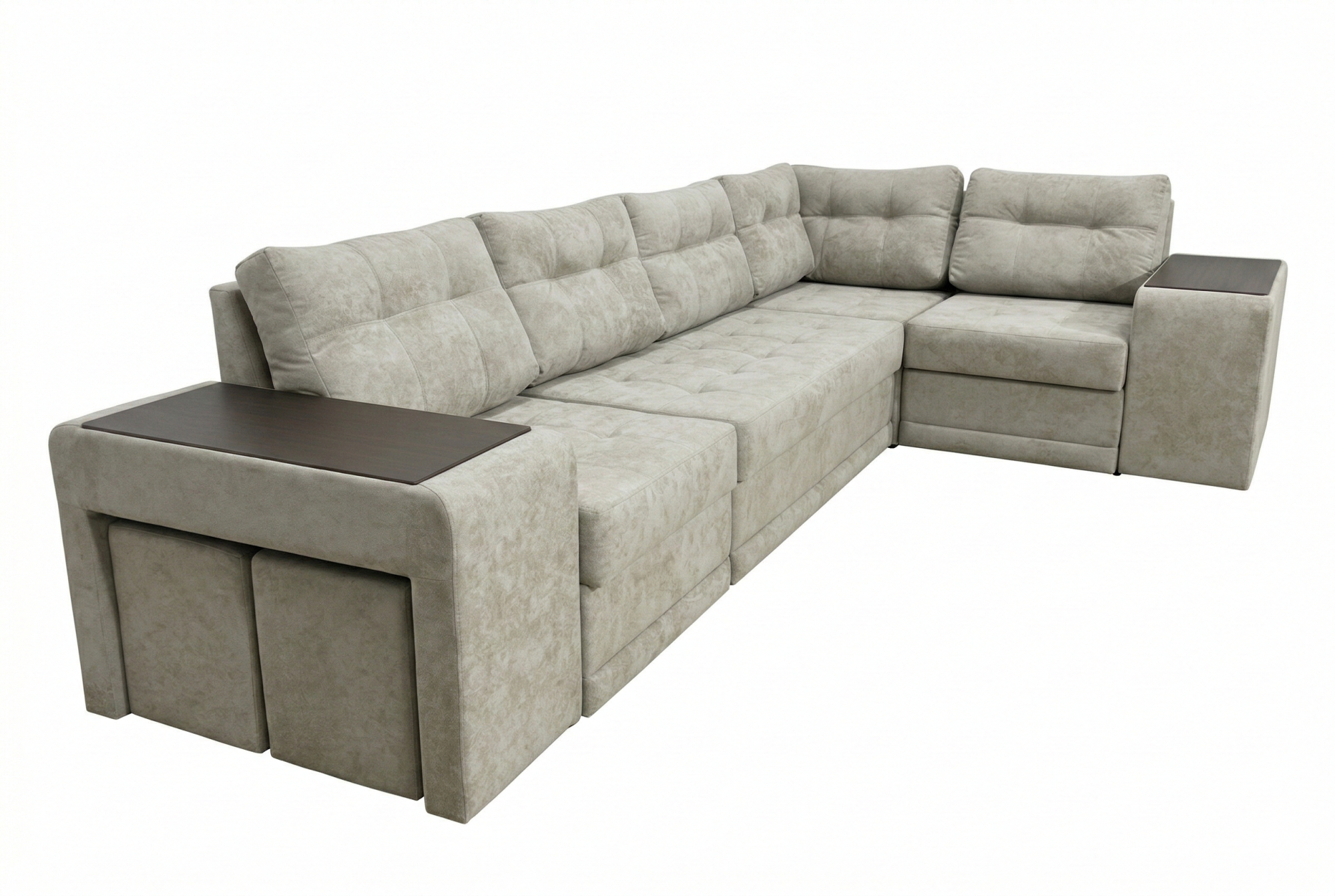 Диван угловой Женева-1 Тк.Nevada 2 CF008-10 4 кат ЭКО