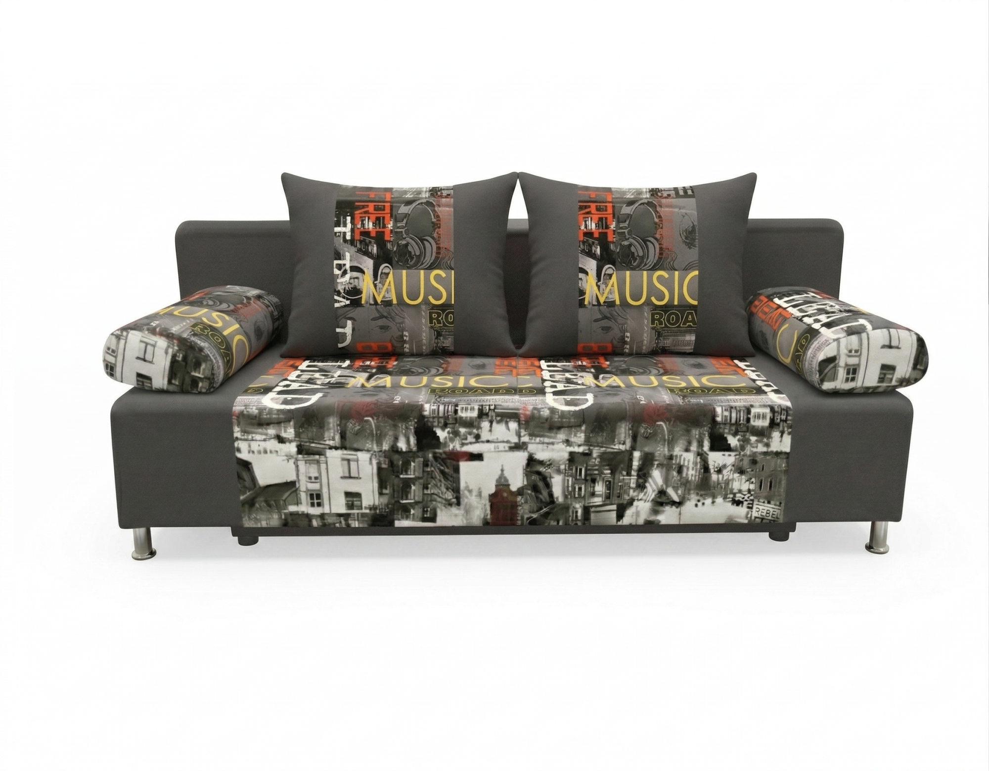 Диван Мадрид роад графит + ЦФ016-20 1 кат Евромебель