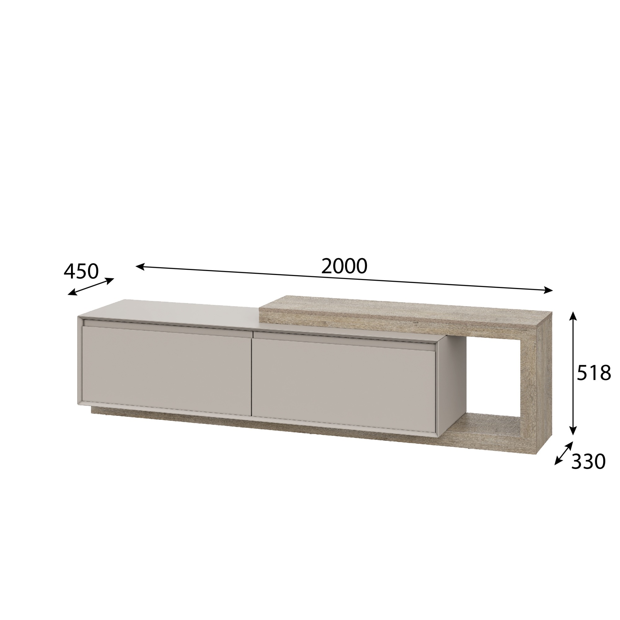 Модульная система "Этна" Тумба ТВ 22 J-КШ