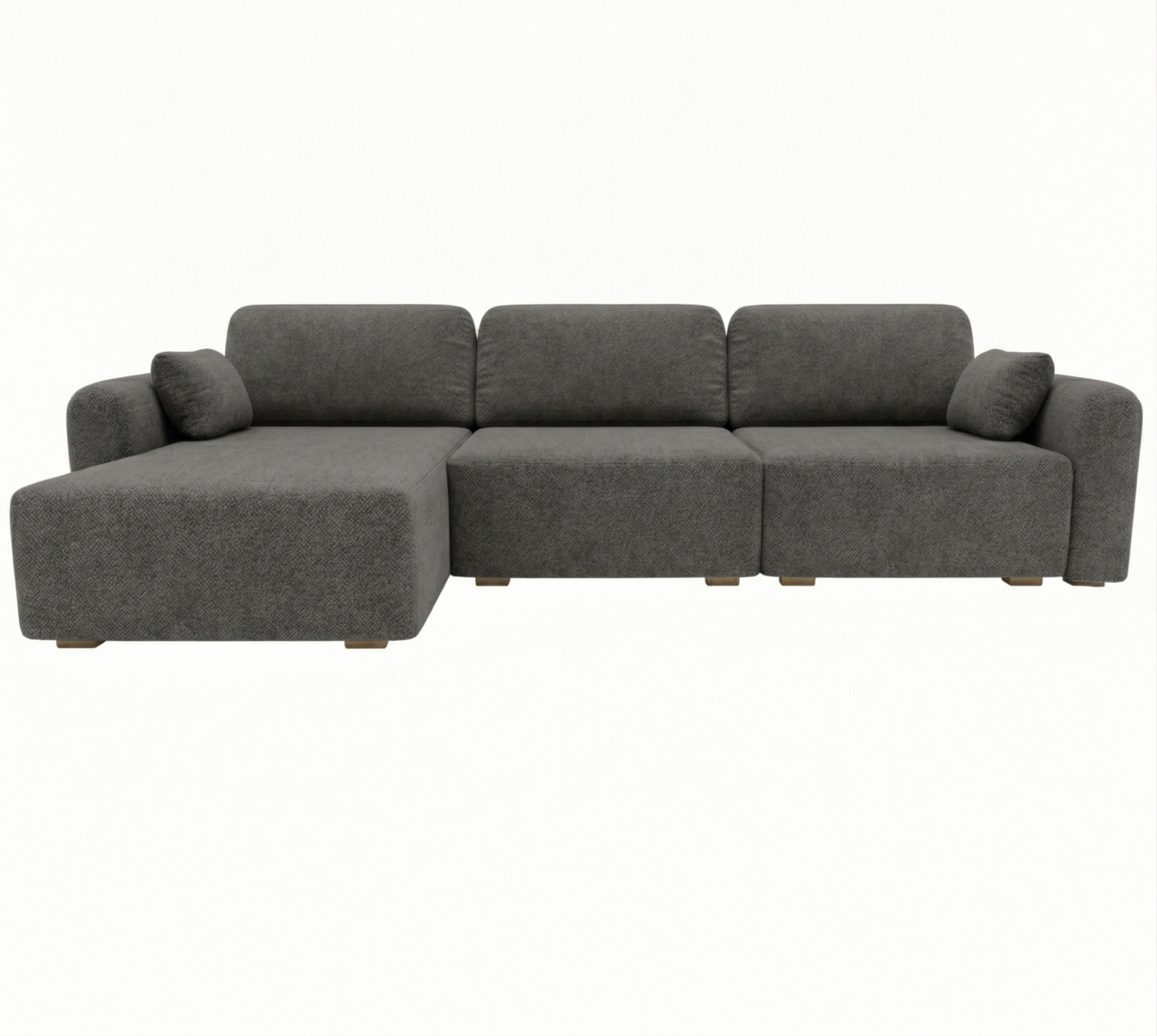 Диван угловой Скай-2 ДКУ-О Тк.Monaco 06 серый 1 кат Апогей