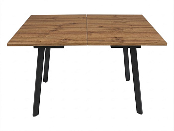 Стол Олимп раздвижной 1200(1530)*800 ноги лофт черные Черное Пл.2052 Дуб вотан 