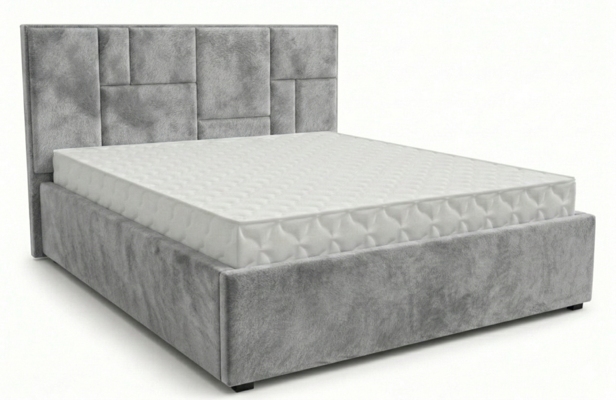 Кровать Монтана-1 1,6*2,0 с П.М. Тк. Kioto Dove (О-4) серый 2 кат  Апогей