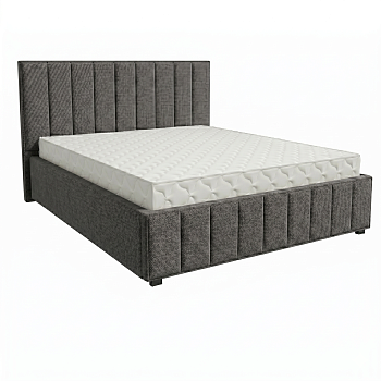 Кровать Кордова-1 1,6*2,0 с П.М. Тк. Vinuela 20 Graphite UNIQ 7 кат  Апогей