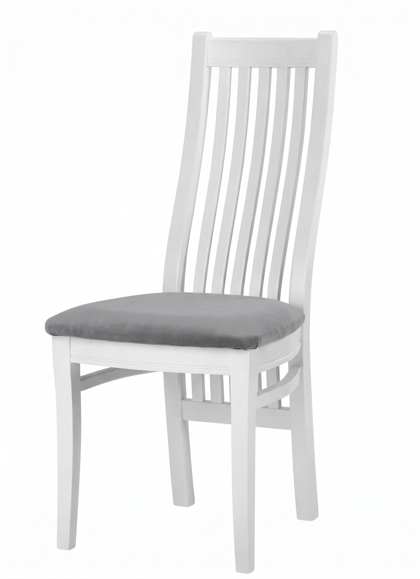 Стул Альпина (BOX 4) белая эмаль тк. PROSHE-V32 (серый)