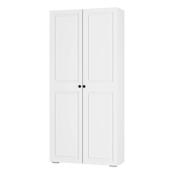 Шкаф 2-х створчатый "Софт" ШК-01 (Белый/Эмаль белая (F26))