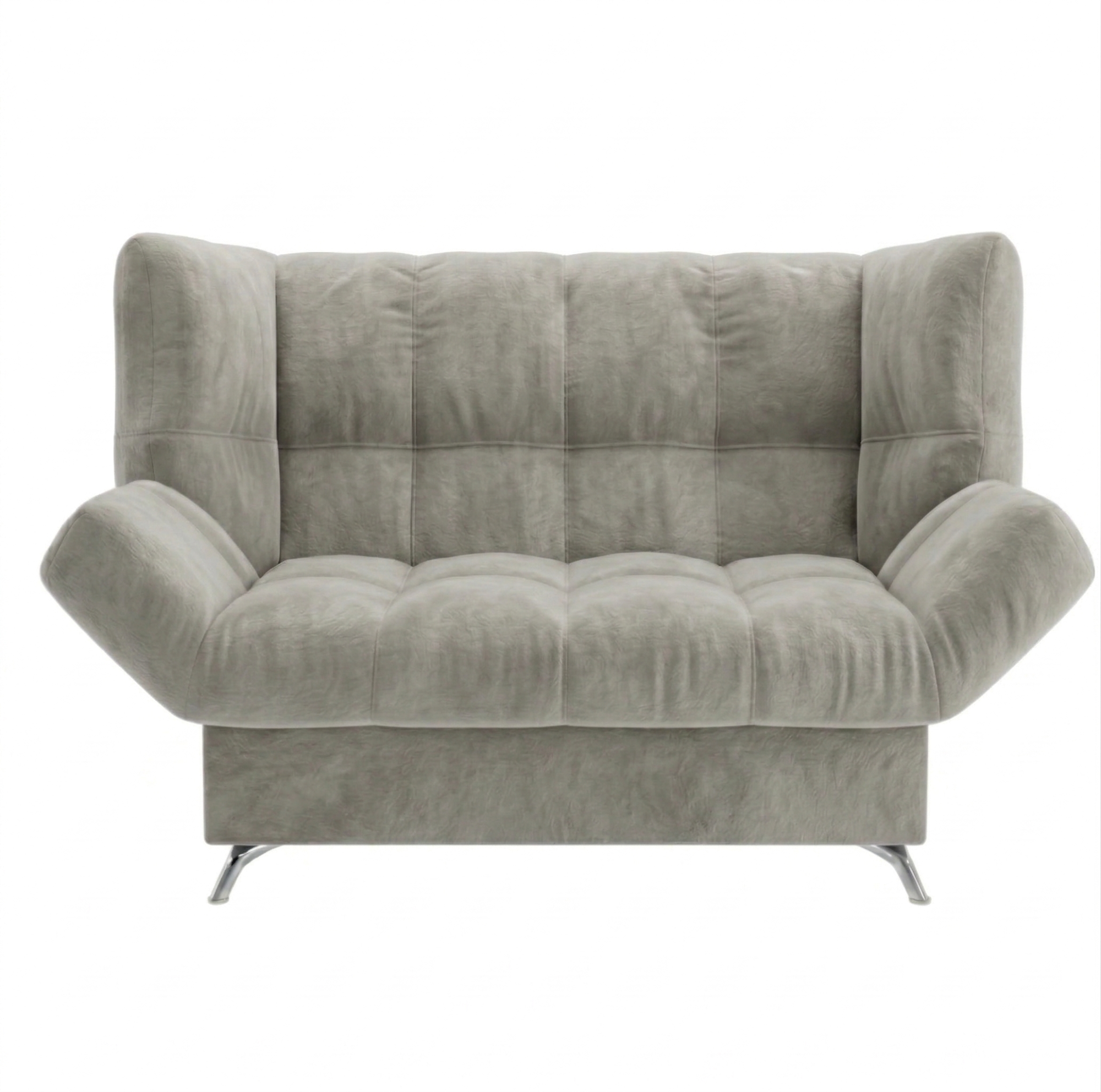 Диван Клик-кляк 8 ДК прямой Тк.LUMA 13 светло-серый 2 кат Апогей