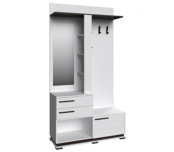 Прихожая Модена центральная секция МЦС-30 белый/венге