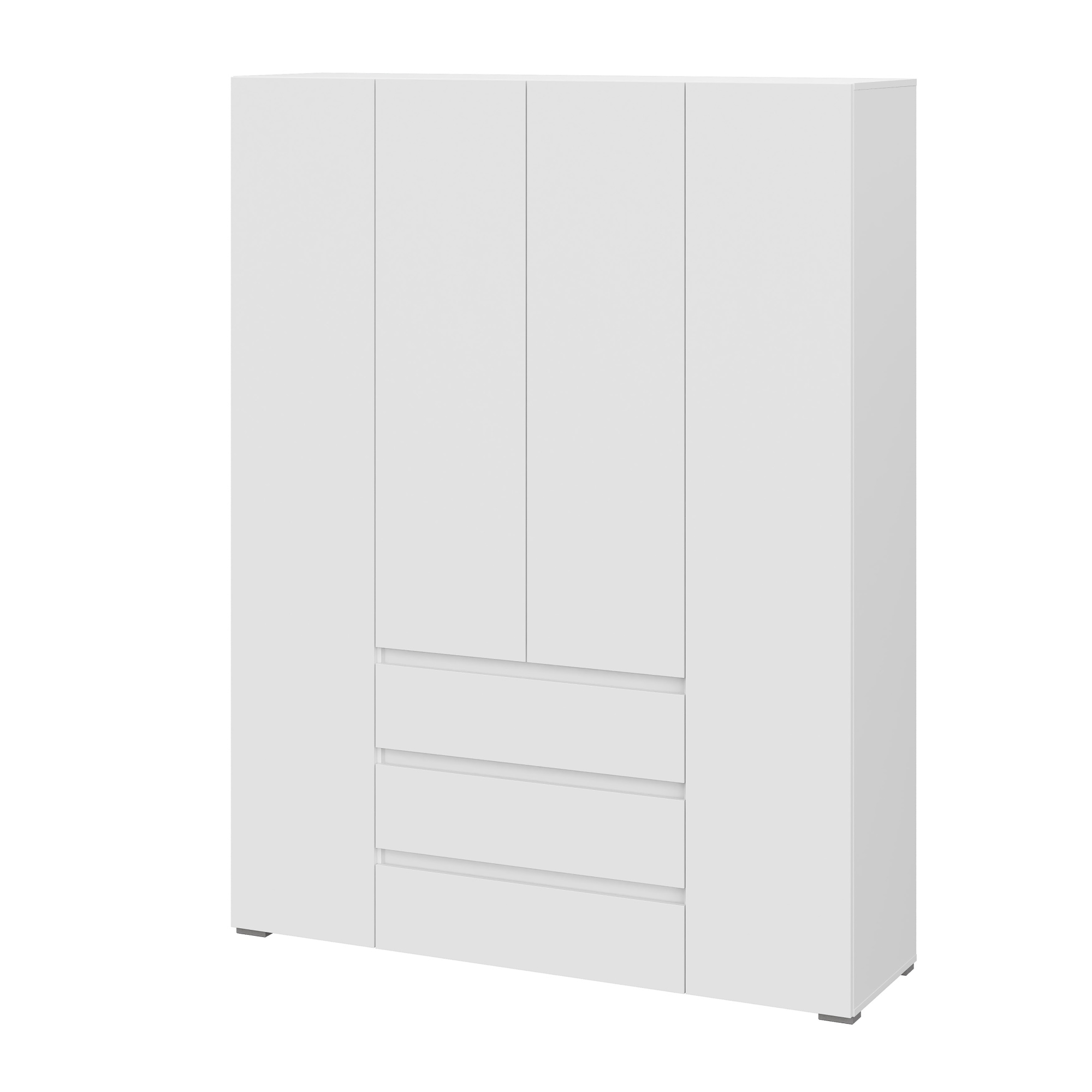 Люмо Шкаф с ящиками 4-х створчатый ШК 05 1600х2100х460 (БЕЛ/БЕЛ)