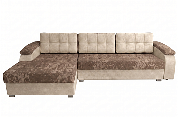 Диван Виктория Д3 с оттоманкой (левый) Тк.CF016-01 + CF016-10 4 кат ЭКО