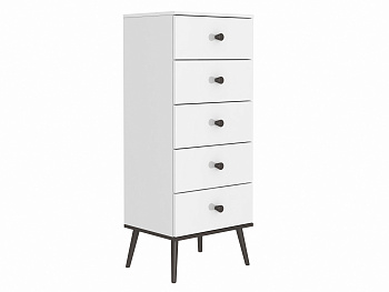 Комод-1 "Art design" - Орех темный/Белый глянец