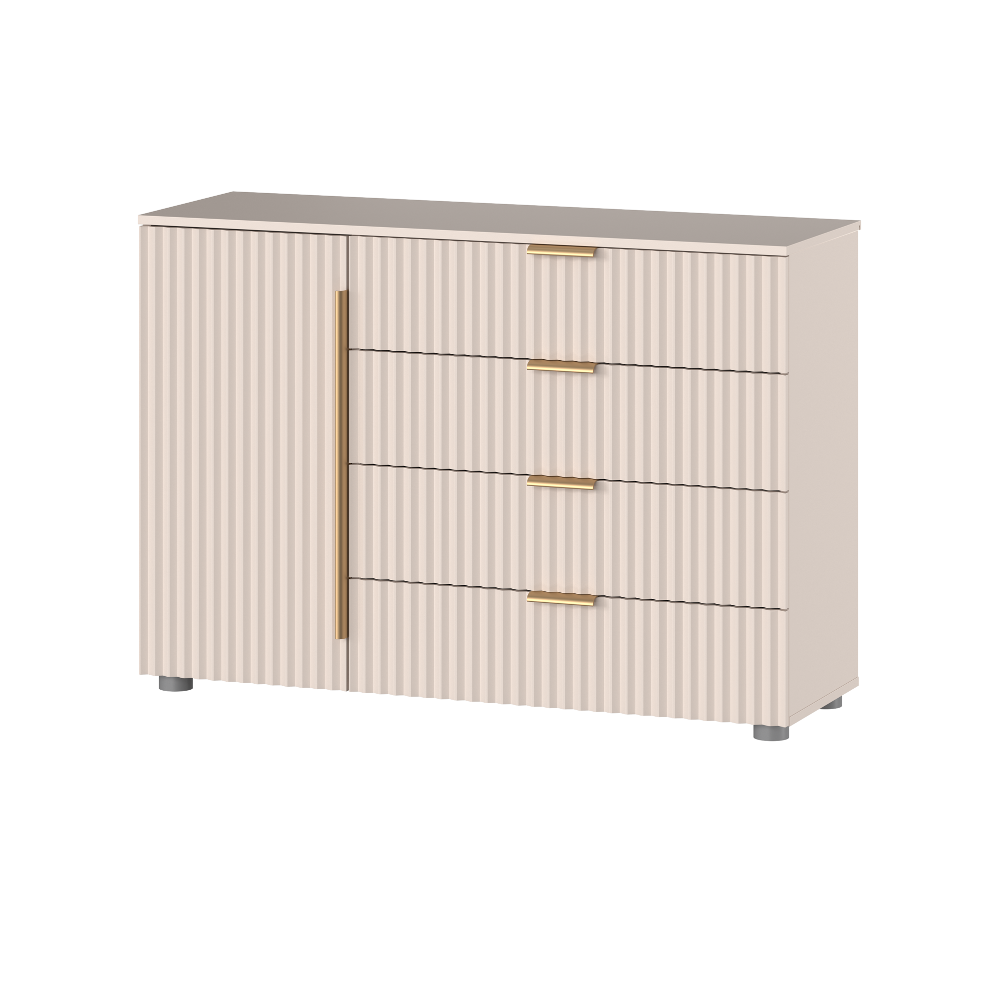 Палермо Фасад 21/02 Комод1200 4ящ + дв МДФ Мате 05