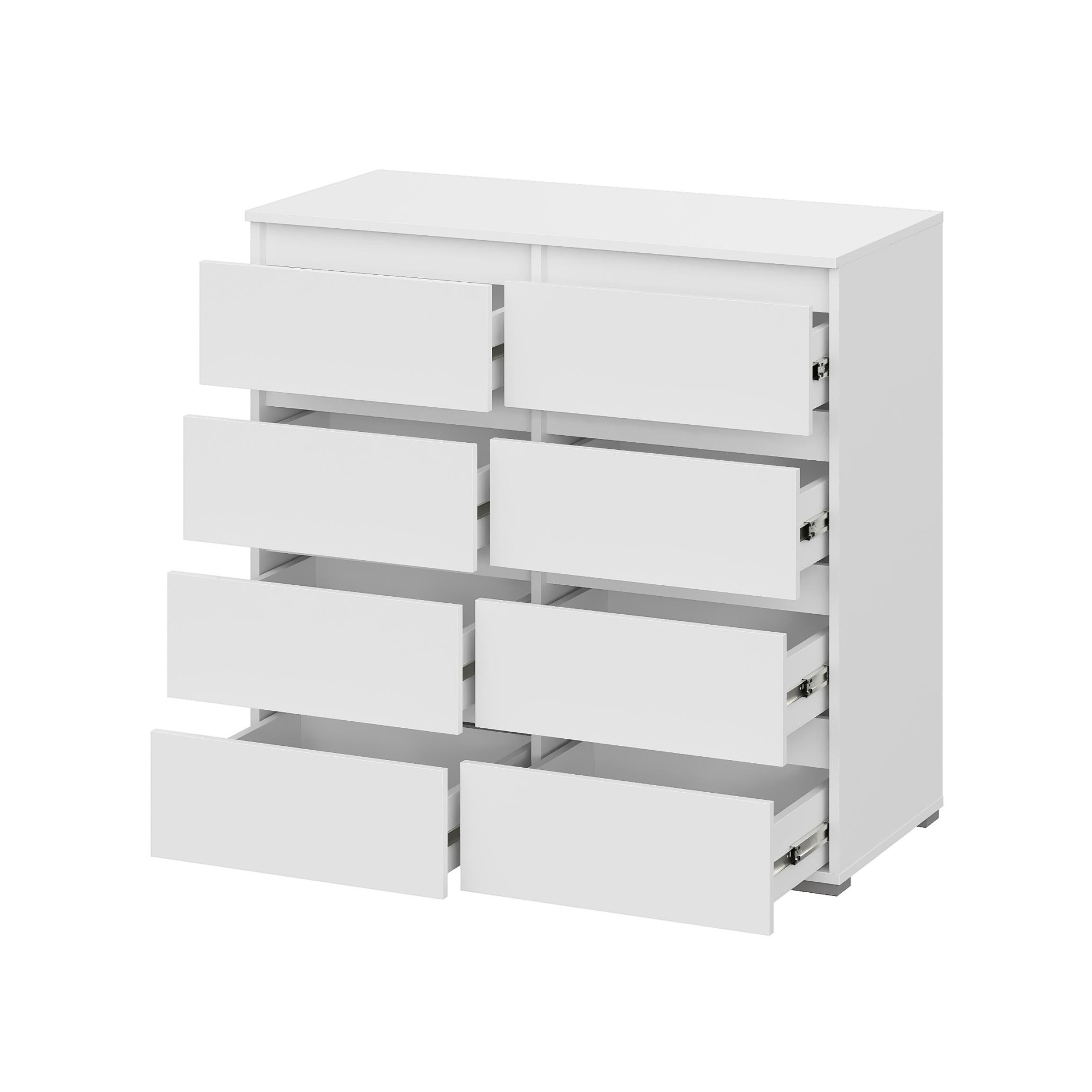 Люмо Комод КМ 04 (8 ящиков) 1002х958х460 (БЕЛ/БЕЛ)