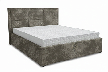 Кровать Квадро-1 1,8*2,0 с П.М. Тк.Toledo 04 серо-коричневый 2 кат  Апогей