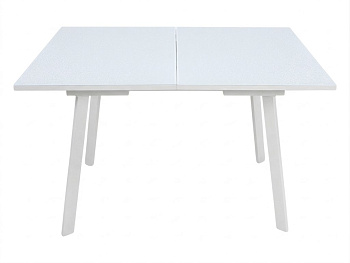 Стол Олимп раздвижной 1200(1530)*800 ноги лофт белый Белое Пл.7055 Белый иней Висма