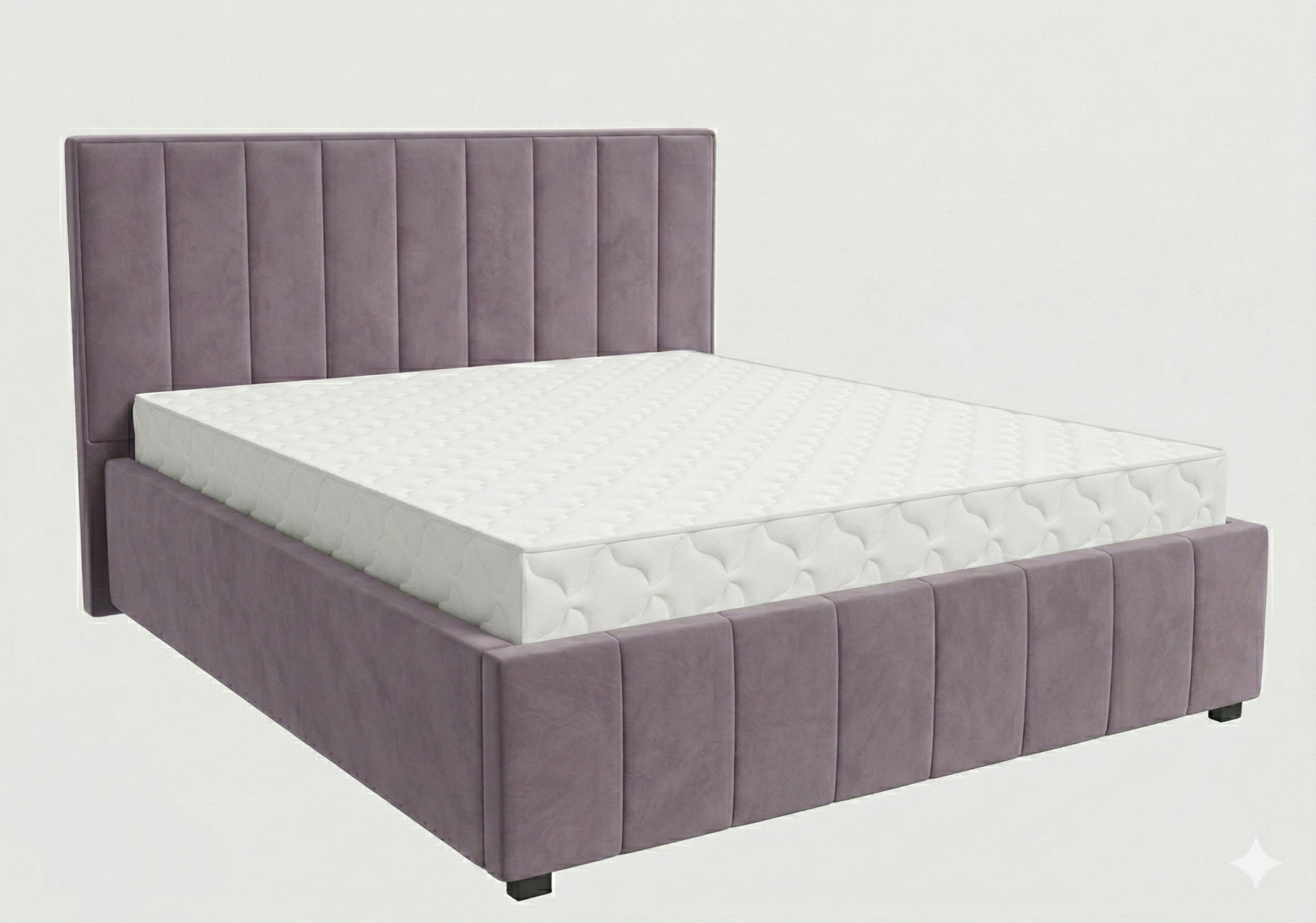 Кровать Кордова-1 1,6*2,0 с П.М. Тк.CONNECT PRO 80 UNIQ сиреневый 3 кат  Апогей