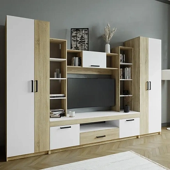 Гостиная Сидней-2 дуб сонома/белый