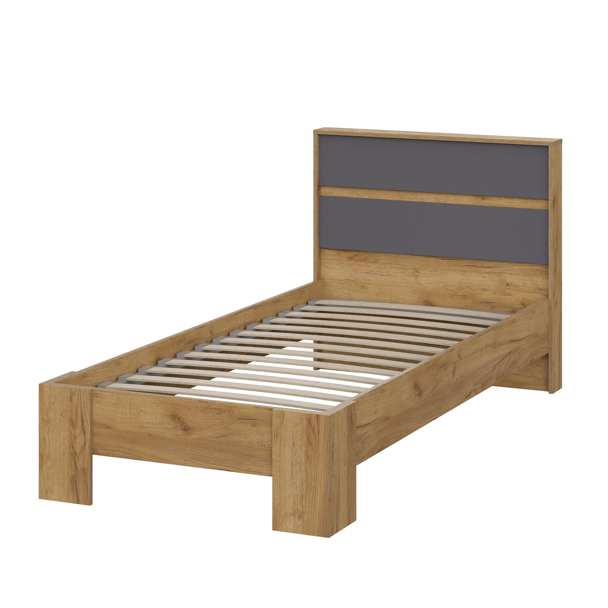 Люмо Кровать КР 01 970х928х2114 (ДУБ КРАФТ ЗОЛОТО/СЕР)