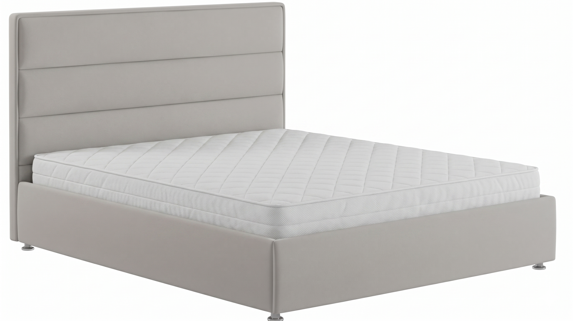 Кровать Vesta  (Релакс) (160*200, с ПМ (Ameli 10)) светло-серый