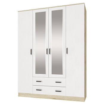 Шкаф комбинированный Лагуна (1,6) дуб делано/белый