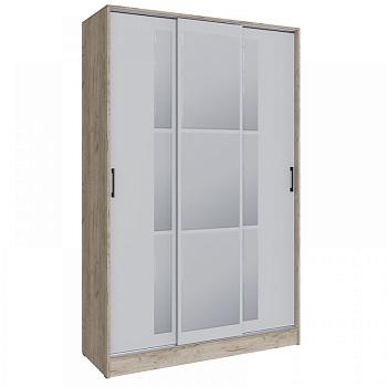 Шкаф-купе Стиль-2 1400 дуб крафт серый/камень серый